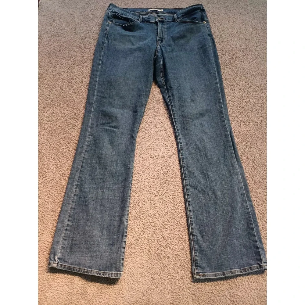 Levi's Classic Bootcut Women's 14L W32 L34 Medium Wash Blue Denim Jeans Tall
